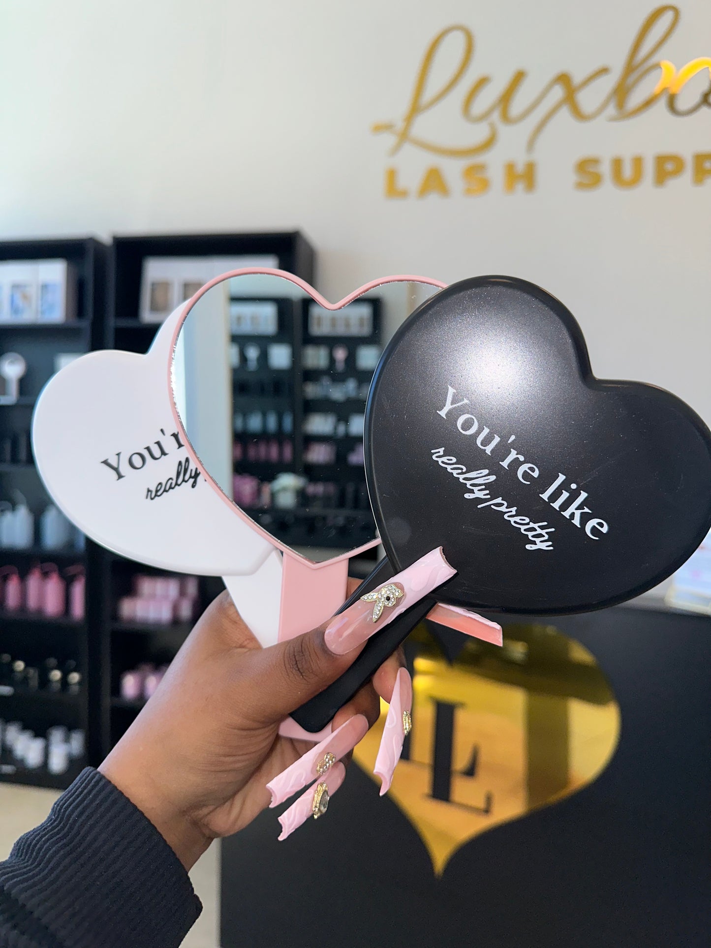 Heart Shaped Handheld Mirror
