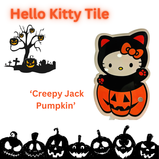 Kitty Creepy Jack Tile