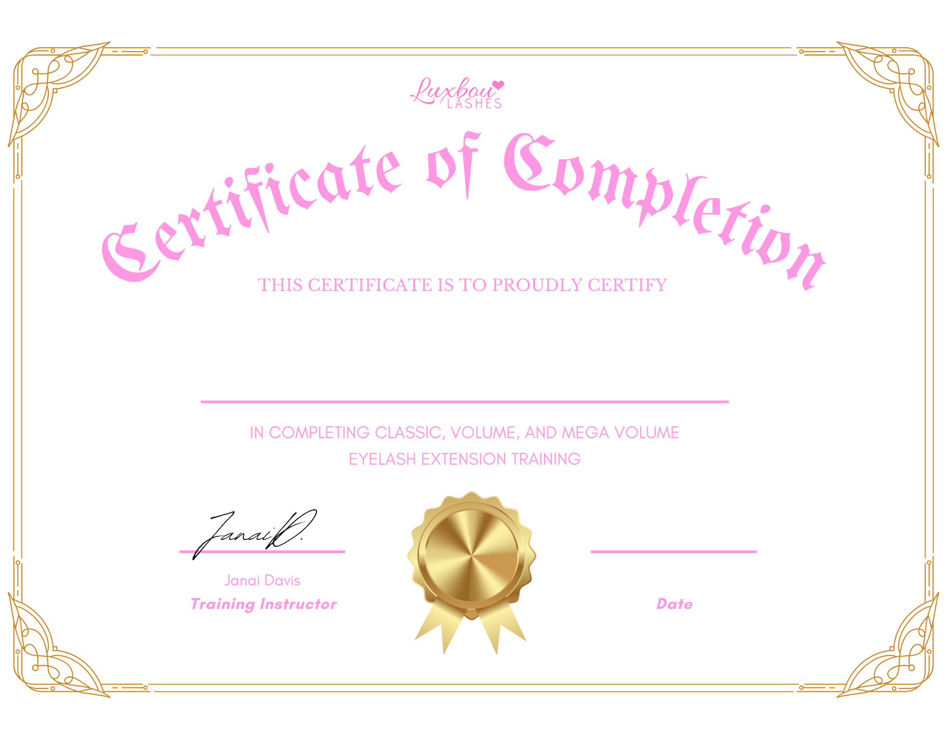 Eyelash online extension certification