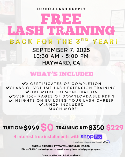FREE Lash Training – 3rd Annual Masterclass (September 7th)